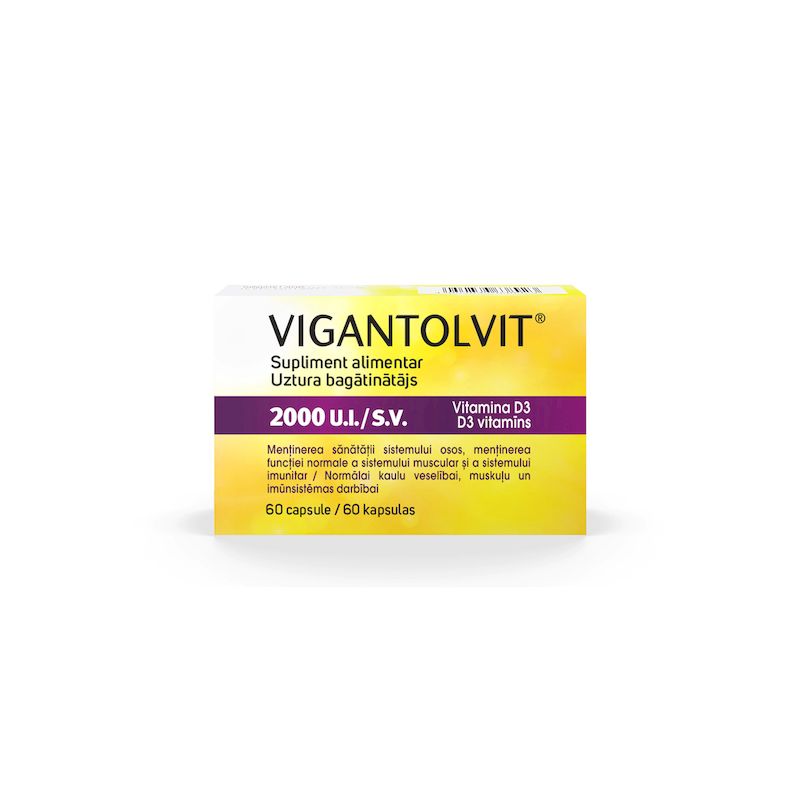 Vigantolvit vitamina D3 2000 UI | 60 de comprimate
