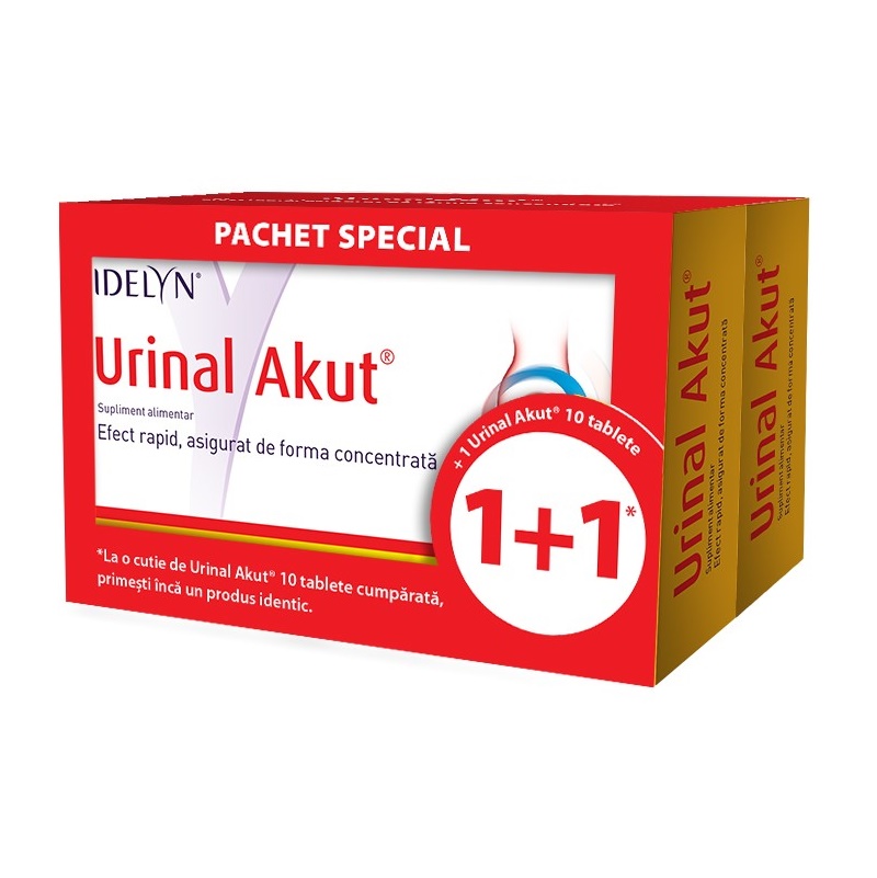 Pachet Urinal Akut Idelyn Walmark | 10 + 10 tablete, (1+1)