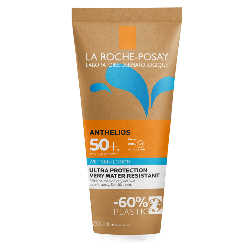 Lotiune Wet Skin cu protectie solara SPF 50+ pentru corp Anthelios Eco Tube, La Roche-Posay | 200 ml