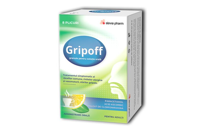 Gripoff granule pentru sol. orala fara concentratie, Slavia Pharm | 8 plicuri